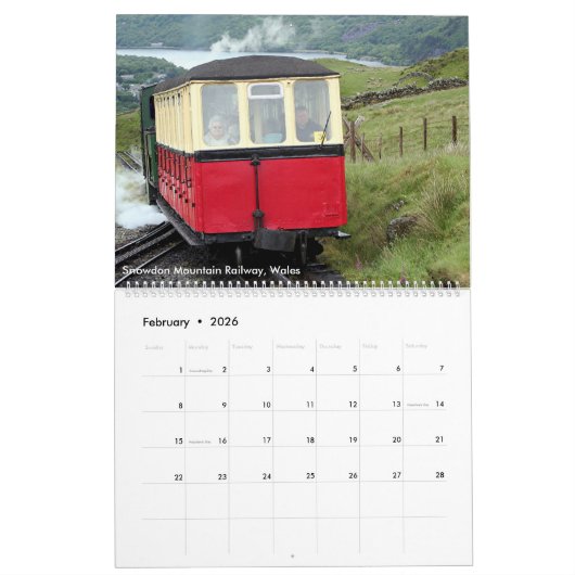 Züge - Kalender 2026 (Feb 2026)