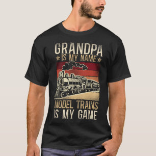 Züge Lokomotive Opa ist mein Name Modellbahnen T-Shirt