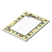 Züge, Pfade und Automobilboys Mit Monogramm Nr. Notizblock (Rotiert)