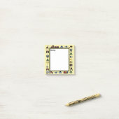 Züge, Pfade und Automobilboys Mit Monogramm Post-it Klebezettel (Auf Schreibtisch)