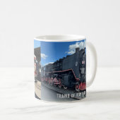 Züge Rumäniens. Diesel- und Dampfzug Kaffeetasse (VorderseiteRechts)