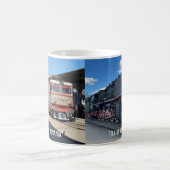 Züge Rumäniens. Diesel- und Dampfzug Kaffeetasse (Mittel)