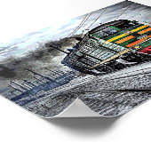 Züge Russischer Dieselzug Poster (Ecke)