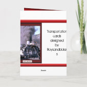 Züge und Gleise - Dampf über die schlichten Karte (Rückseite)