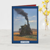 Züge und Gleise - Dampf über die schlichten Karte (Gelbe Blume)