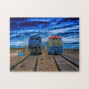 Züge und Lokomotiven Colorado. Puzzle