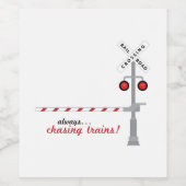 Züge verfolgen weinetikett (Einzelnes Label)