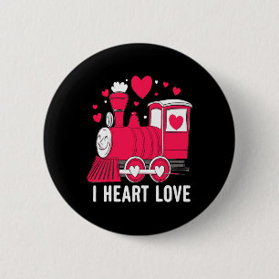 Züge voller Liebe zum Valentinstag für Kleinkinder Button