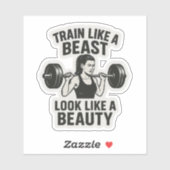 Züge wie ein Biest, wie eine Schönheit aussehen Aufkleber (Blatt)