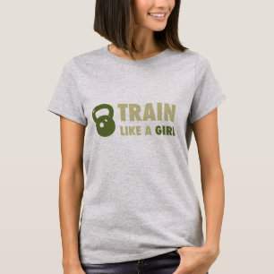 Züge wie ein Mädchen mit Kettlebell T-Shirt
