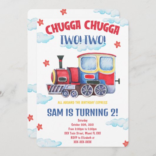 Zugeinladungen Einladung (Vorne/Hinten)