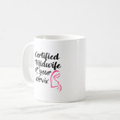 Zugelassene Hebamme an Ihrer Hals-Kaffee-Tasse Kaffeetasse (Vorderseite Links)