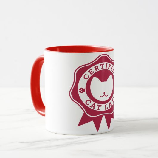 Zugelassene Katzen-Dame Mug Tasse (Vorderseite Links)