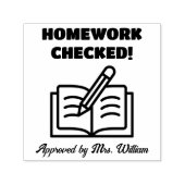 Zugelassene Lehrer für die HAUSAUFGABEN Permastempel (Design)