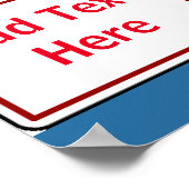 Zugelassene Person, Text hinzufügen, Signieren Poster (Ecke)