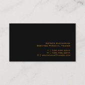 Zugelassene persönliche Trainer-Visitenkarte Visitenkarte (Rückseite)