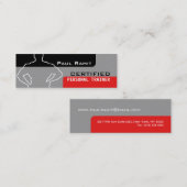 Zugelassene persönlicher Trainer-rote graue Mini Visitenkarte (Vorne/Hinten)