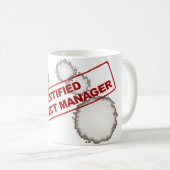 Zugelassene Projektleiter-befleckte Kaffee-Tasse Kaffeetasse (VorderseiteRechts)