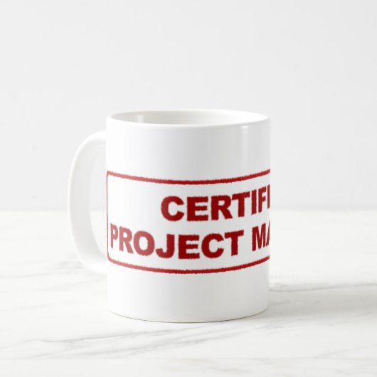 Zugelassene Projektleiter-Kaffee-Tasse Kaffeetasse (Vorderseite Links)