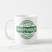 Zugelassene Shopaholic Tasse (Links)