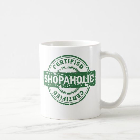 Zugelassene Shopaholic Tasse (Rechts)