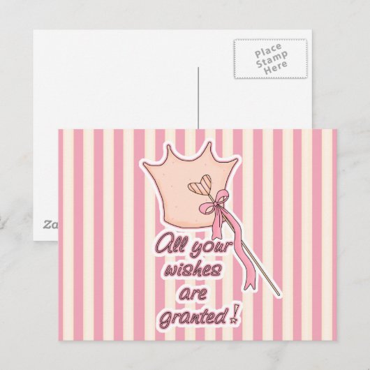 Zugelassene Wünsche Postkarte (Vorne/Hinten)