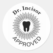 Zugelassene Zahnärzte Runder Aufkleber (Vorderseite)