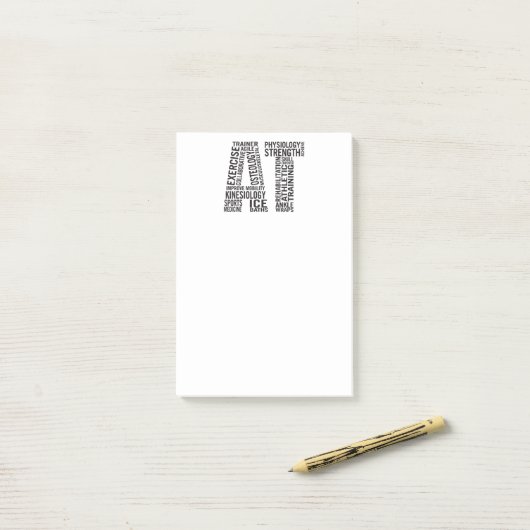 Zugelassener athletischer Trainer AN Post-it Klebezettel (Auf Schreibtisch)