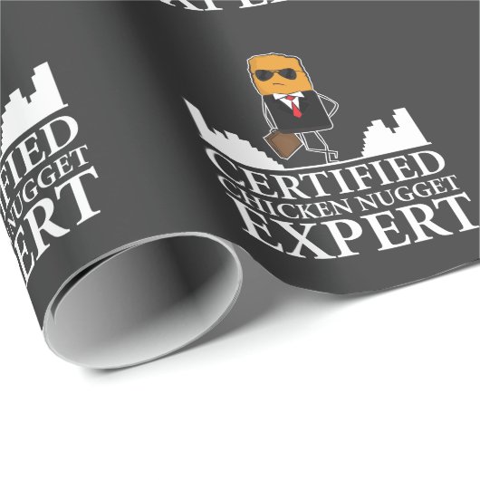 Zugelassener Huhn-Nugget-Experte - Geschenkpapier (Rolleneckpunkt)