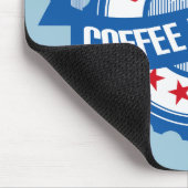 Zugelassener Kaffee-Trinker Mousepad (Ecke)