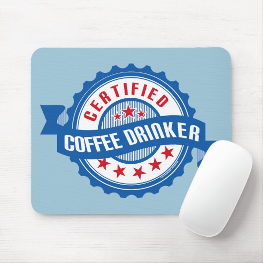 Zugelassener Kaffee-Trinker Mousepad (Mit Mouse)