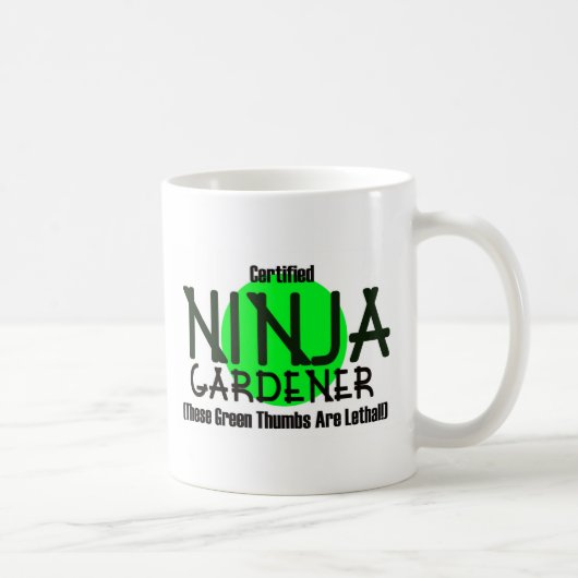 Zugelassener Ninja Gärtner Kaffeetasse (Rechts)