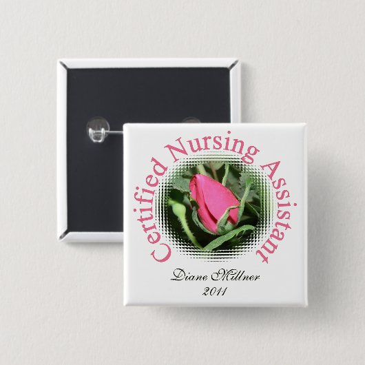 Zugelassener pflegender behilflicher button (Vorne & Hinten)