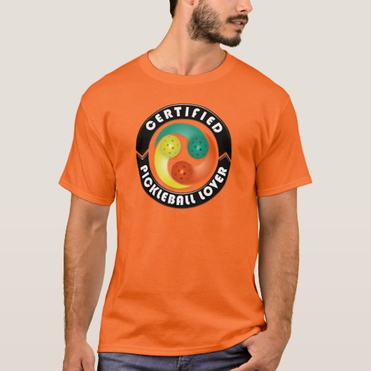Zugelassener Pickleball Liebhaber 1 gewundener T-Shirt (Vorderseite)