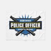 Zugelassener Polizeibeamte Fleecedecke (Vorderseite (Horizontal))