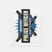 Zugelassener Polizeibeamte Fleecedecke (Vorderseite)