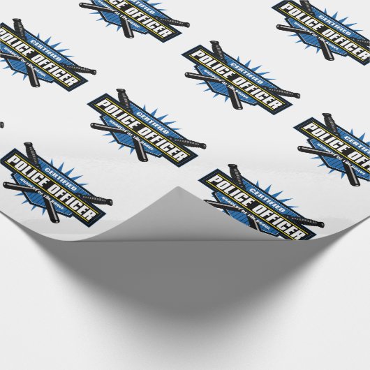 Zugelassener Polizeibeamte Geschenkpapier (Ecke)