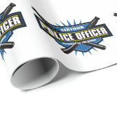 Zugelassener Polizeibeamte Geschenkpapier (Rolleneckpunkt)