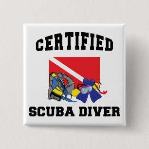 Zugelassener Sporttaucher Button