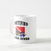 Zugelassener Sporttaucher Kaffeetasse (Vorderseite Links)