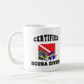 Zugelassener Sporttaucher Kaffeetasse (Links)