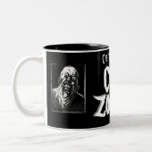 Zugelassener Würfel-Zombie - Kaffee, Tee oder Zweifarbige Tasse (Links)