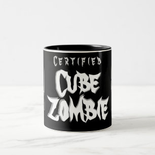 Zugelassener Würfel-Zombie - Kaffee, Tee oder Zweifarbige Tasse