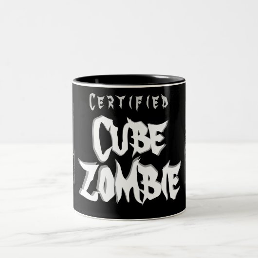 Zugelassener Würfel-Zombie - Kaffee, Tee oder Zweifarbige Tasse (Mittel)