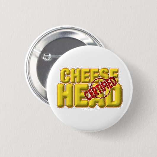 Zugelassenes CheeseHead Button (Vorne & Hinten)