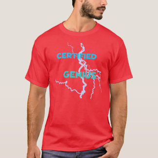 "Zugelassenes Genie-Rot-" T - Shirt