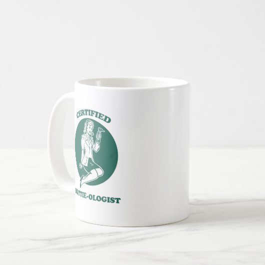 Zugelassenes Hottie-ologist Kaffeetasse (Vorderseite Links)