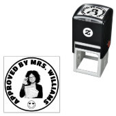 Zugelassenes Lehrer-Foto Permastempel (Beispiel)