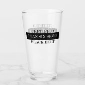 Zugelassenes Mageres sechs Sigma-schwarzer Gürtel Glas (Rückseite)