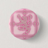 Zügelloser Löwe-Rosa-Glühen-Knopf Button (Vorderseite)